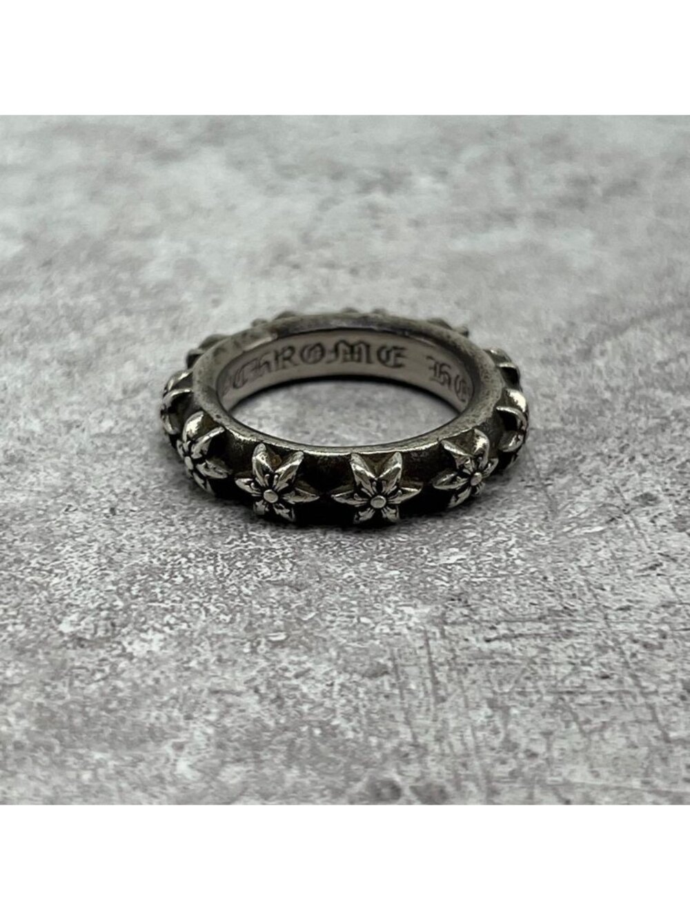 Chrome Hearts Star Band Ring 925 Sterling Silver
